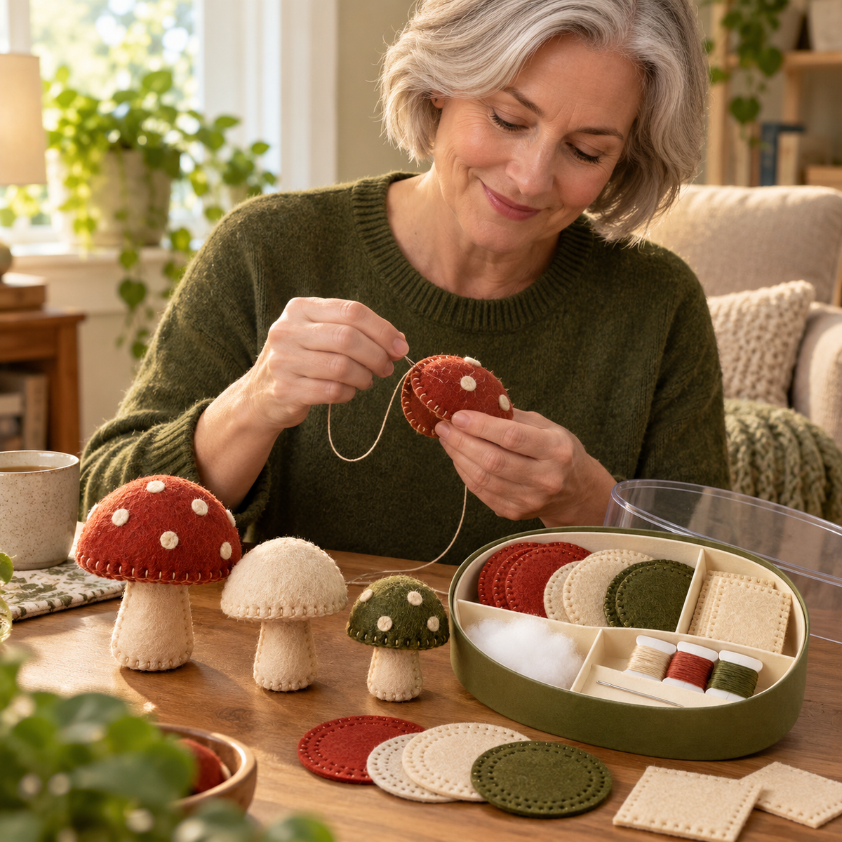 Mini Tapestry Weaving Kit – Terracotta, Oatmeal & Dusty Rose