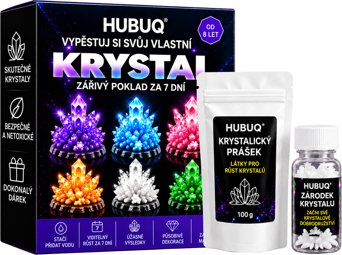 HUBUQ® 💎 Luxusní krystalová dílna – Prémiový prášek na pěstování krystalů