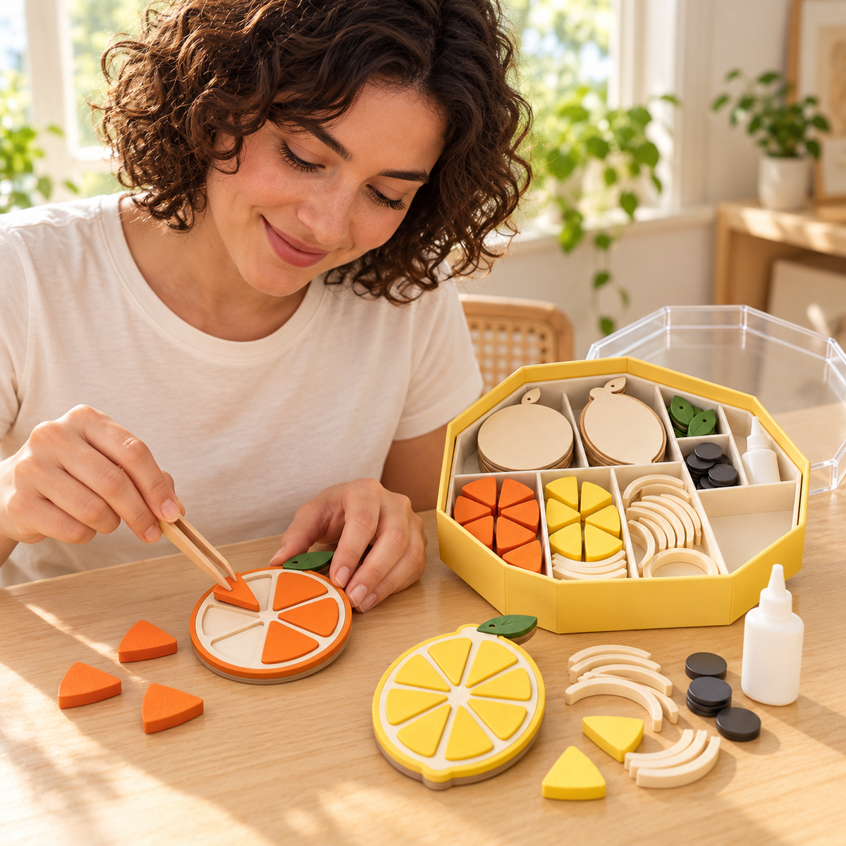DIY Citrus Magnet Craft Kit – Orange & Lemon Designs