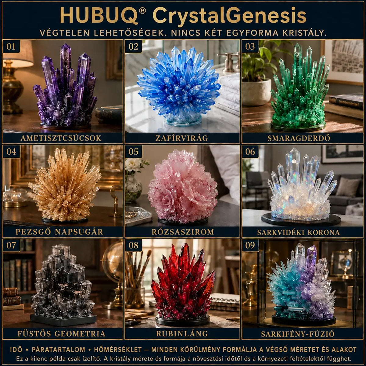 HUBUQ® 💎 Luxusní krystalová dílna – Prémiový prášek na pěstování krystalů